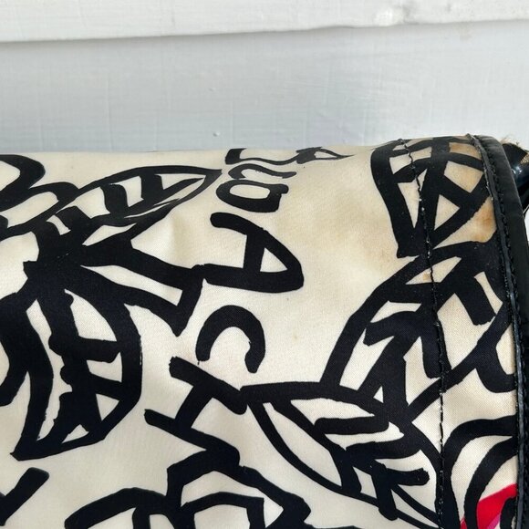 COACH Kyra Graffiti Daisy Floral Crossbody Shoulder Back Pink Lining White Black - Picture 7 of 16